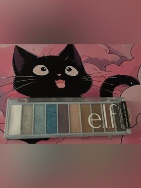 e.l.f. Eyeshadow Palette — White, Silver, Light Blue, Teal, Purple, Taupe, Brown